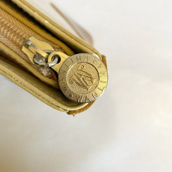 Wanlima Tan Purse Handbag with Brown Classic 5 Pocket Two Tone Zipper Clasp Logo - Picture 4 of 12